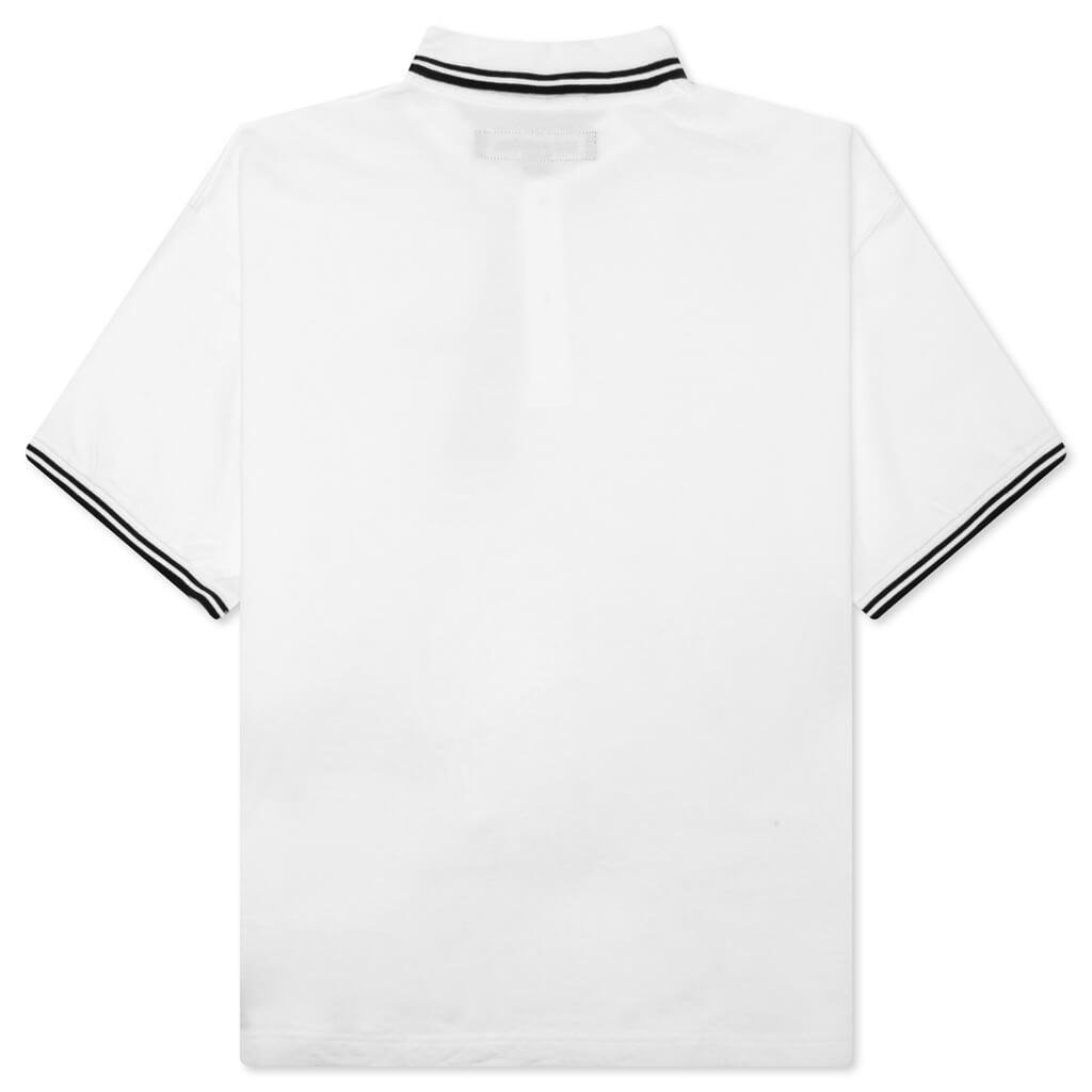 Pique Line S/S Polo Shirt - White Male Product Image