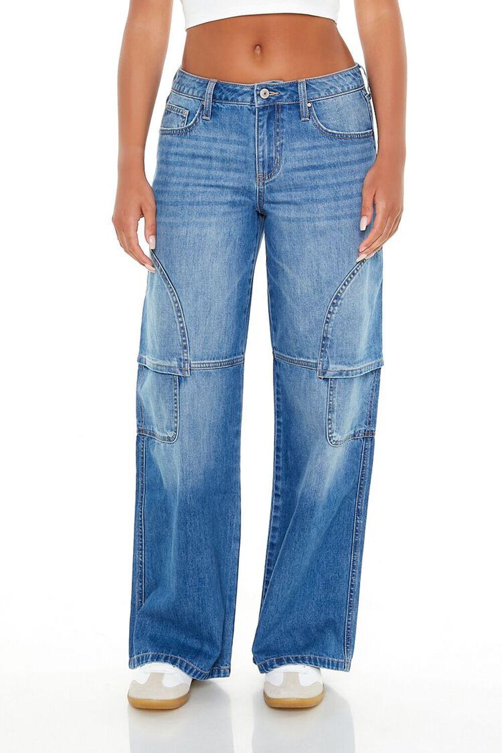 Wide-Leg Mid-Rise Jeans | Forever 21 Product Image