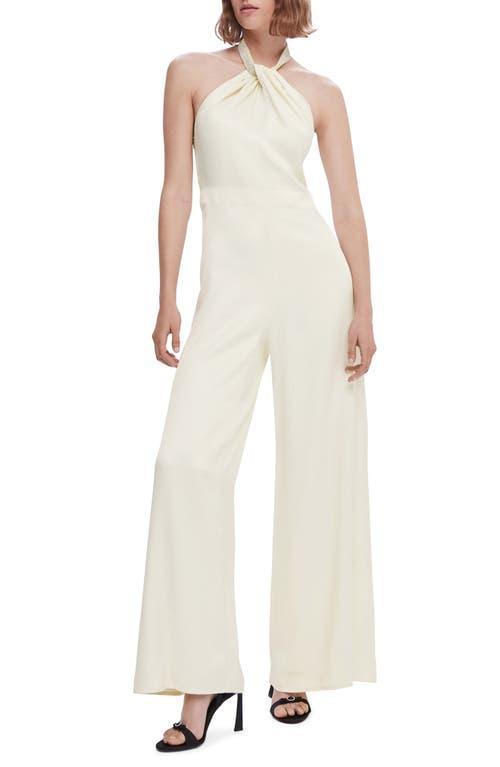 MANGO Twist Halter Neck Jumpsuit Product Image