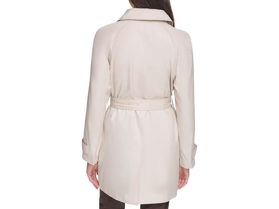 Calvin Klein Belted Rain Jacket (Sand) Women's Jacket Product Image