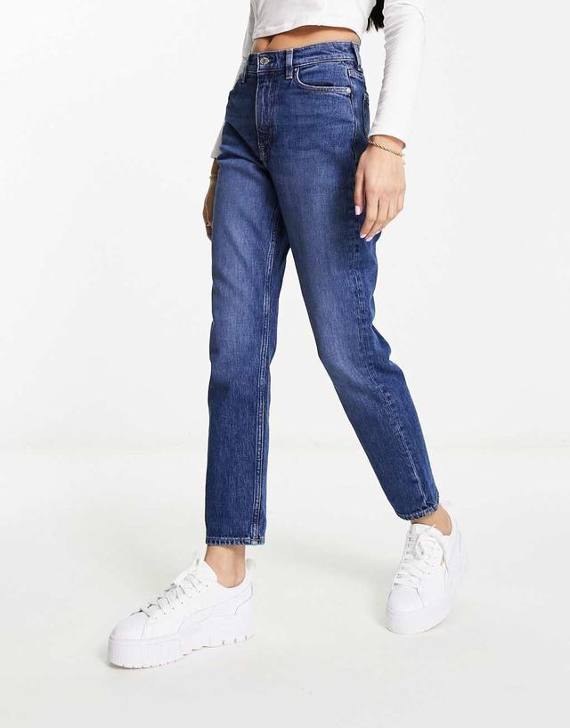 & Other Stories stretch tapered leg jeans in old blue Product Image