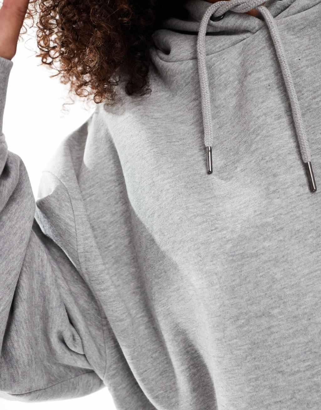 ASOS DESIGN oversized hoodie in gray marl Product Image