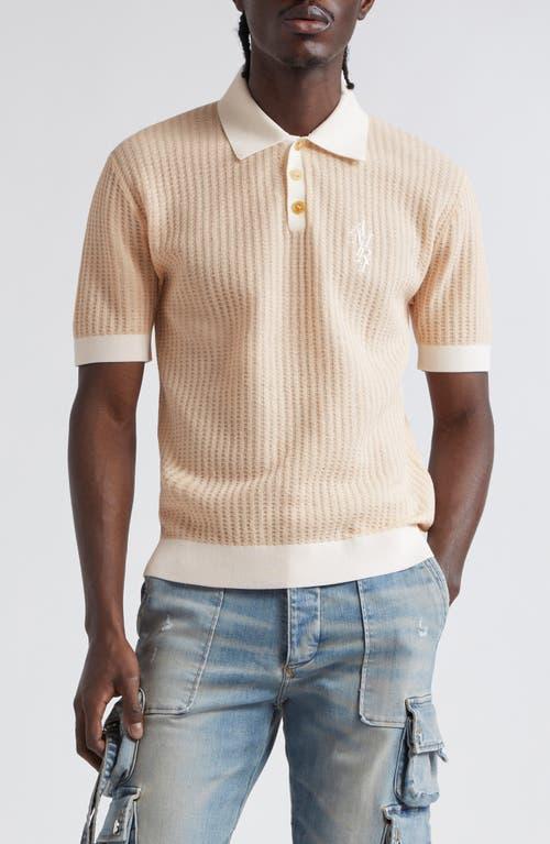 AMIRI Waffle Stitch Cotton Blend Polo Product Image