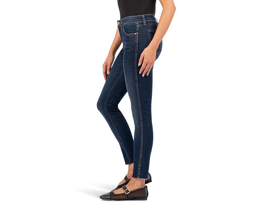 KUT from the Kloth Connie High Rise-Fab Ab-Ankle Skinny Raw Hem (Smash) Women's Jeans Product Image