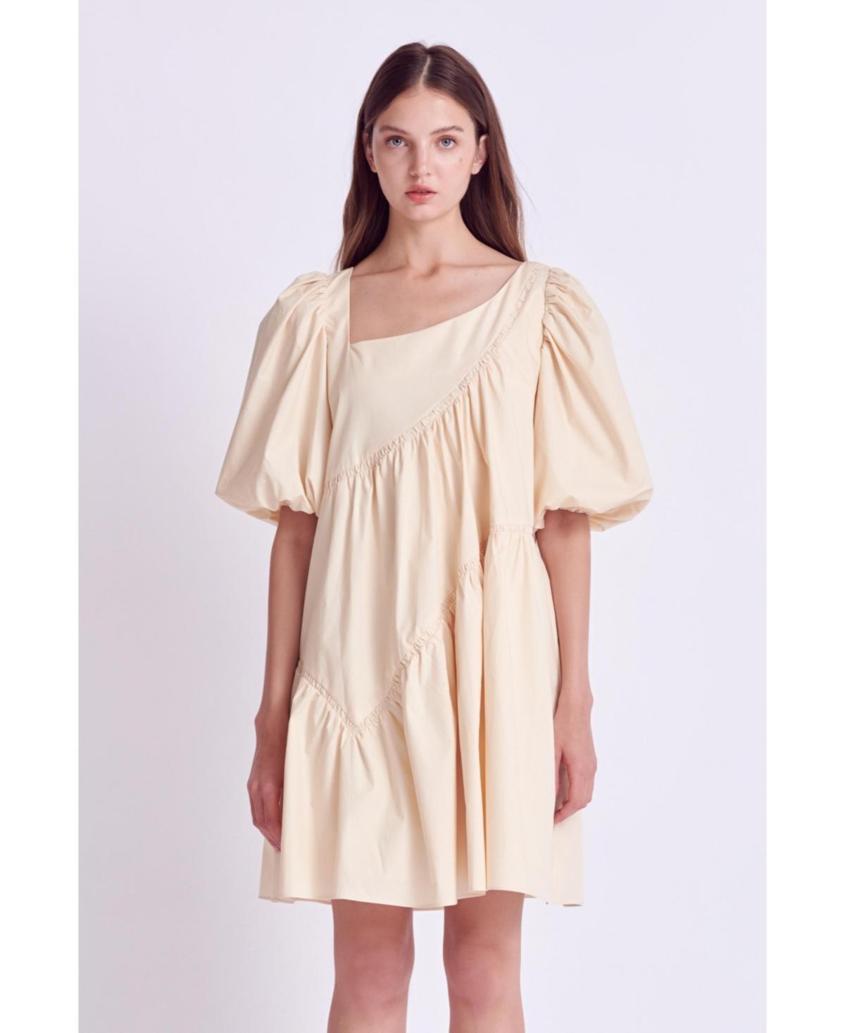 English Factory Asymmetric Poplin Tiered Dress Product Image