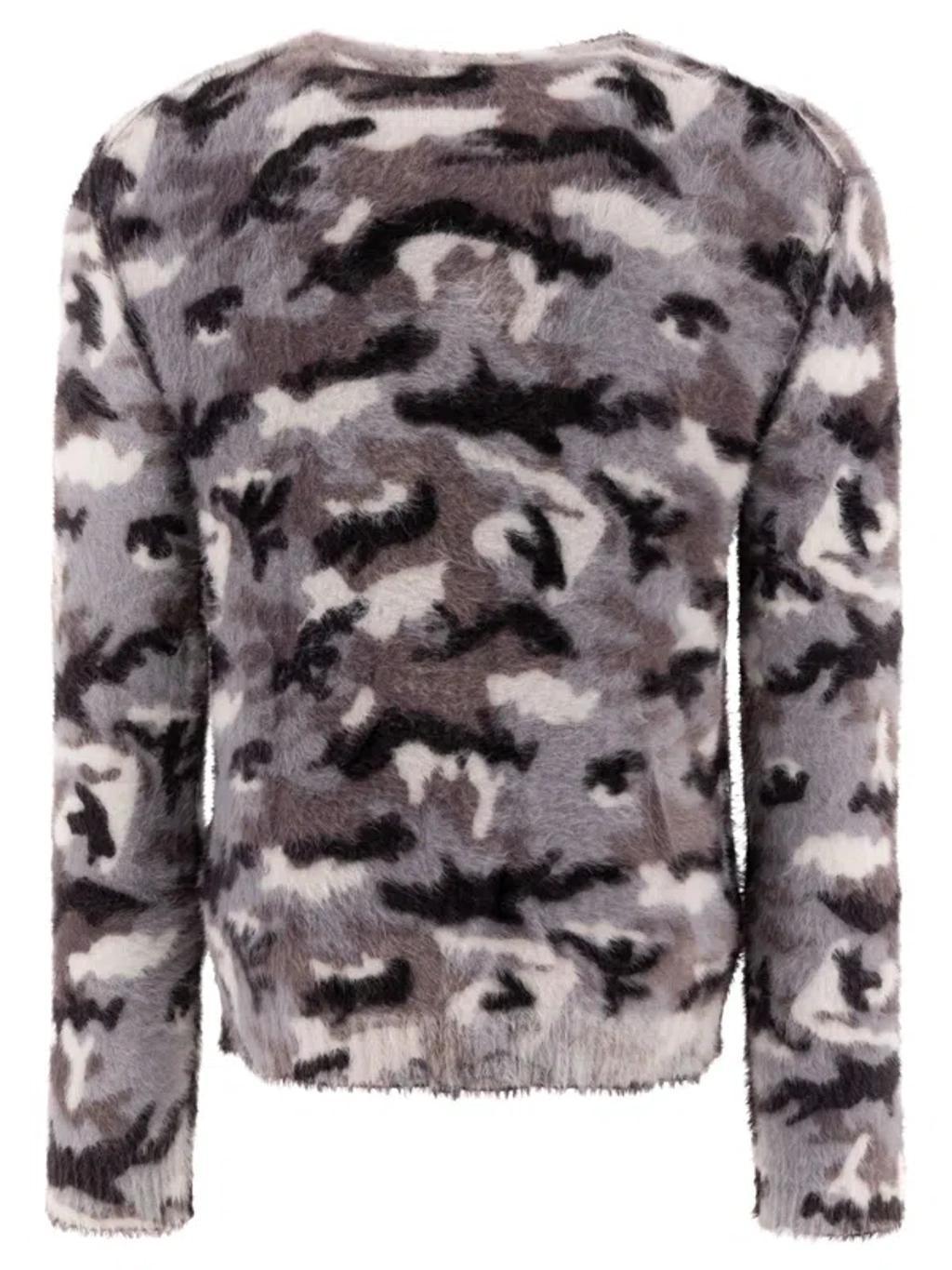 Camouflage Knitwear In Shark Grey & Multi Product Image