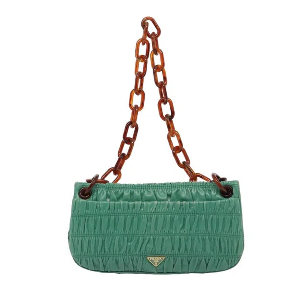 Green Leather Shoulder Bag () Product Image