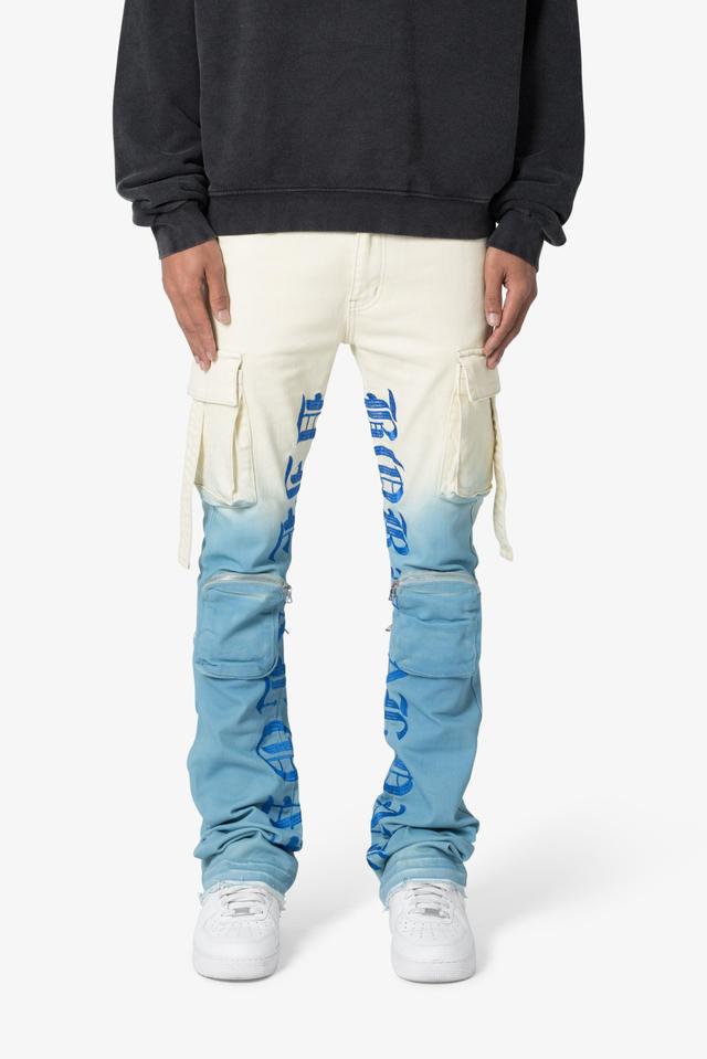 X634 Cargo Skinny Stacked Denim - Blue/White Product Image