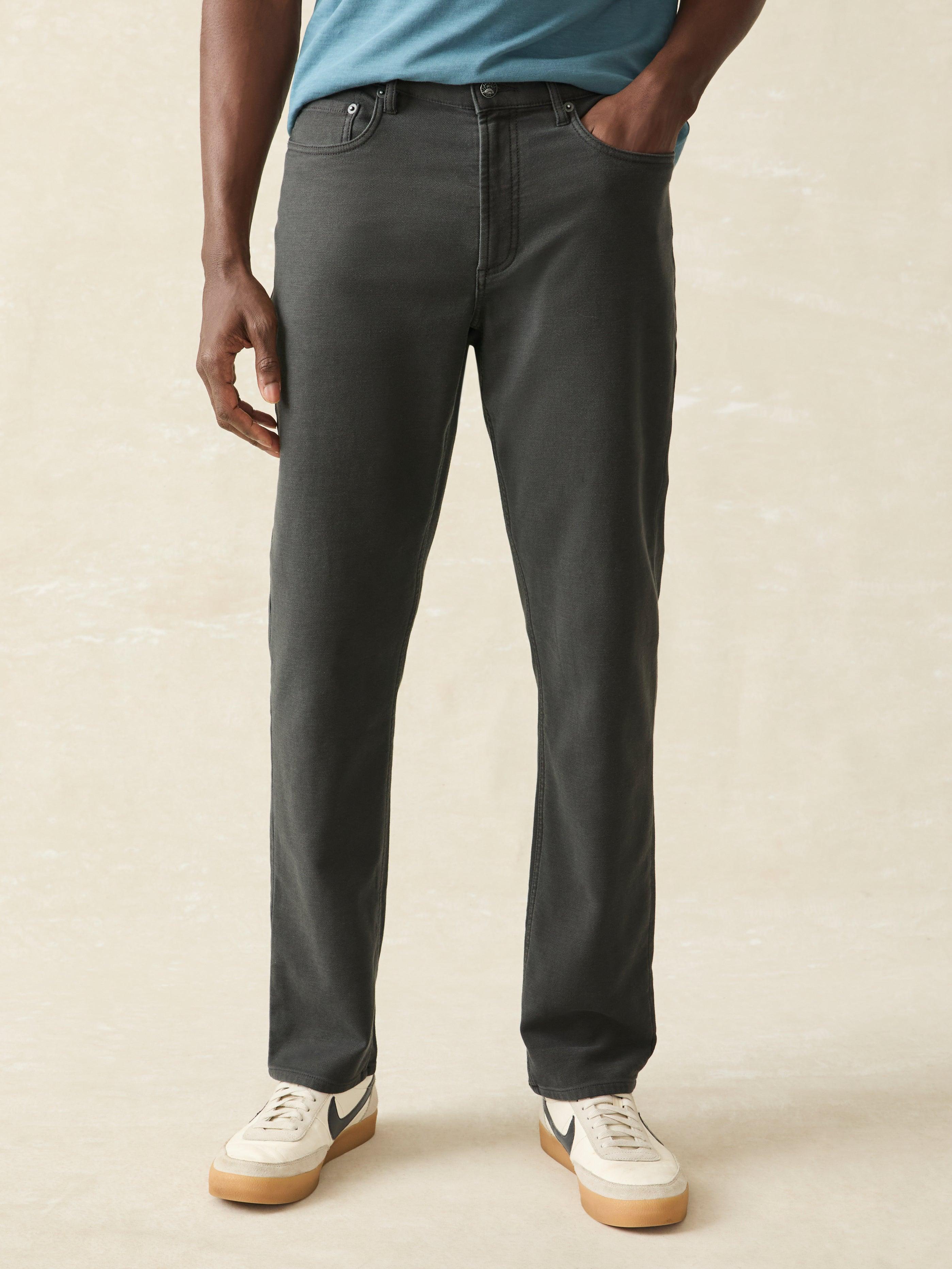 Stretch Terry 5-Pocket Athletic Fit Pant - Onyx Black Male Product Image