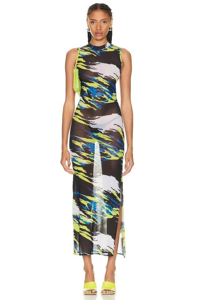 Coperni Moto Print Mesh Dress Black. (also in ). Product Image