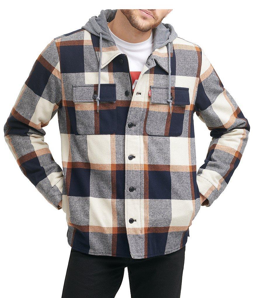 Levi's® Faux Sherpa Lined Ombre Plaid Shirt Jacket Product Image