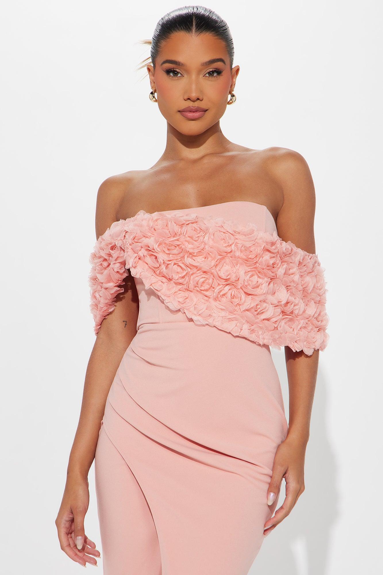 Rose Bouquet Maxi Dress - Blush Product Image