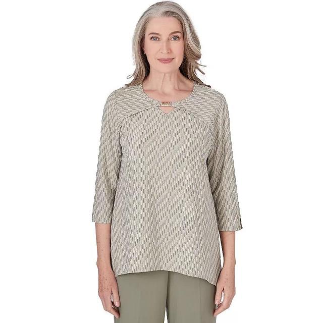 Womens Alfred Dunner Sunset Rib Knit Top Product Image