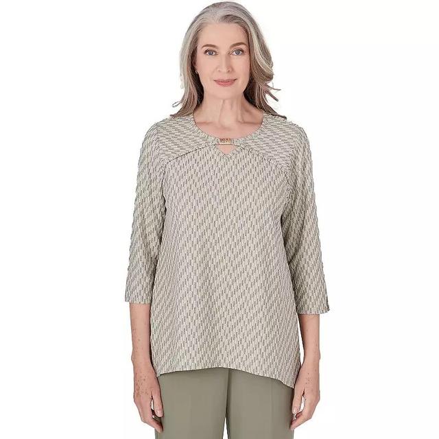 Womens Alfred Dunner Sunset Rib Knit Top Product Image