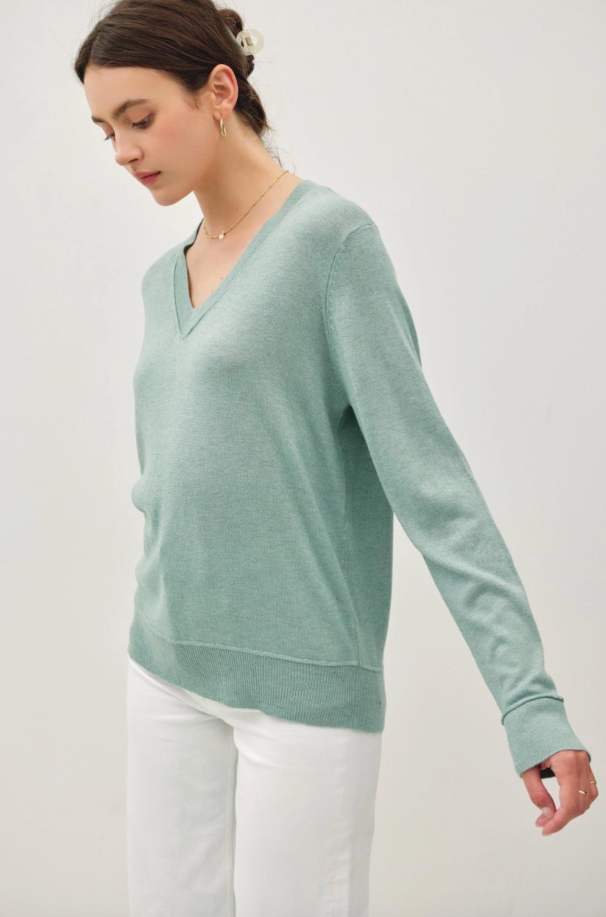 Lightweight V-Neck Sweater Product Image