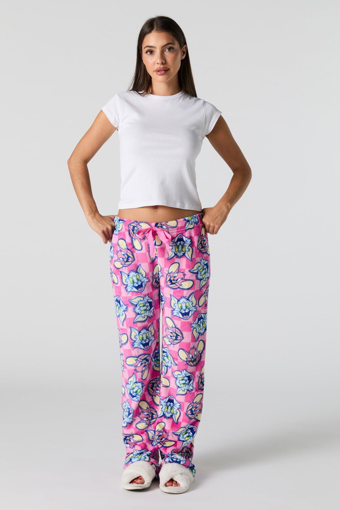 Tom and Jerry Printed Plush Pajama Pant Female Product Image