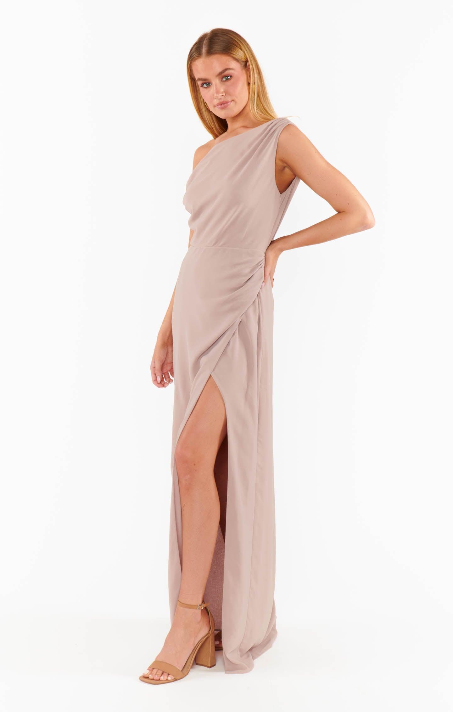 Jodie Dress ~ Soft Beige Chiffon Product Image