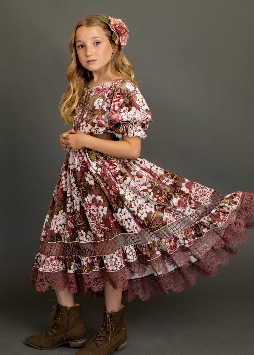 Arella Dress in Raisin Hydrangea Product Image