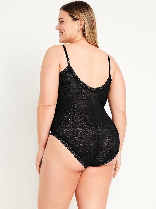 V-Neck Lace Bodysuit Product Image