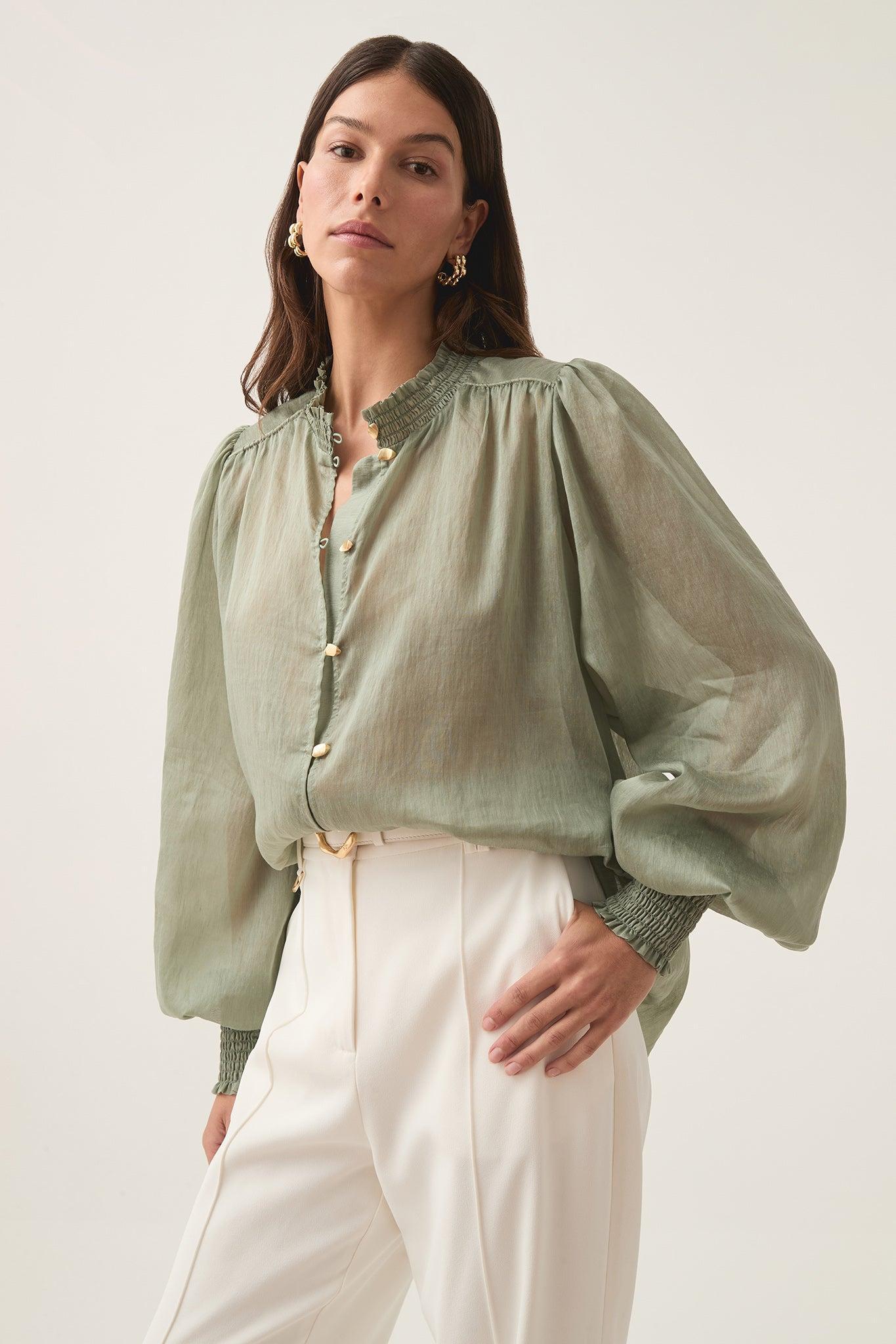 Athena Smocked Blouse Product Image