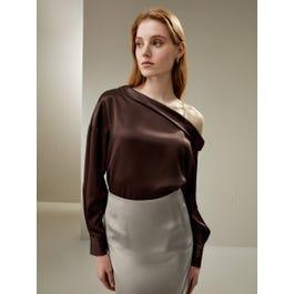 Silk Chic One-Shoulder Top Product Image