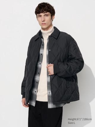 Mens Pufftech Quilted Jacket Black 2XS UNIQLO US Product Image