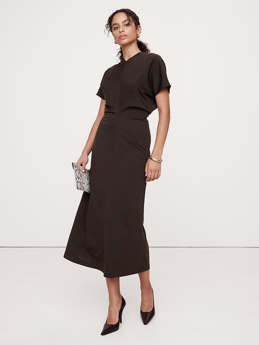 Wool-Blend Scuba Midi Dress Product Image