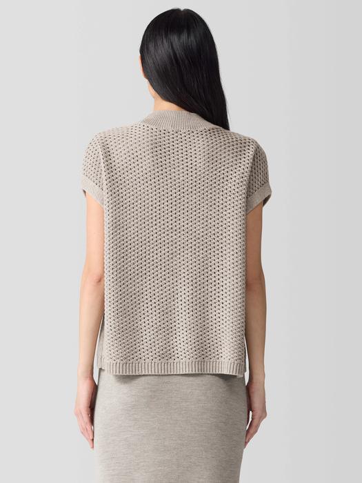 Merino Mock Neck Top in Regenerative Wool Product Image