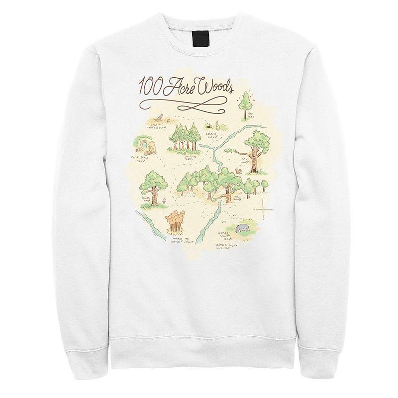 Disneys Winnie The Pooh 100 Acre Woods Map Mens Sweatshirt Product Image