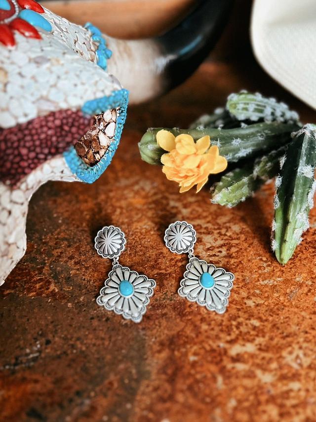 Concho Turquoise Post Earrings Product Image