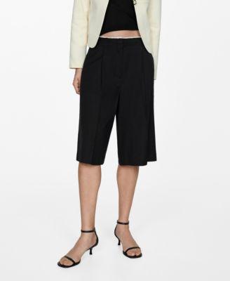 Mango Womens Contrast Trim Bermuda Shorts product image