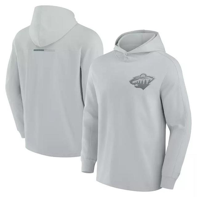 Mens Fanatics Signature Gray Detroit Red Wings Elements Lightweight Tri-Blend Fleece Hoodie Product Image