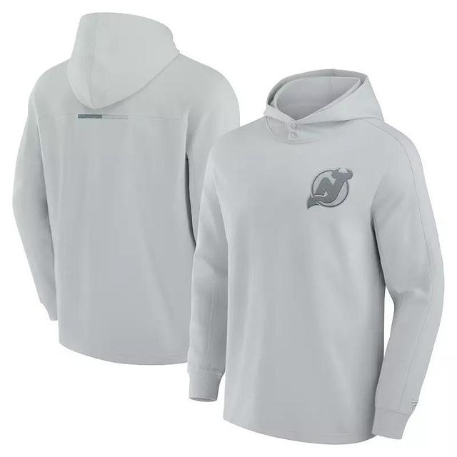 Mens Fanatics Signature Gray Detroit Red Wings Elements Lightweight Tri-Blend Fleece Hoodie Product Image