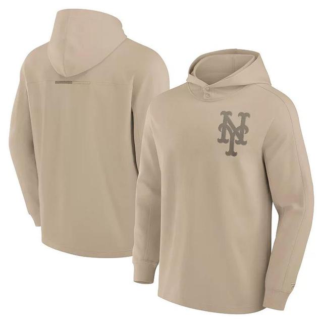 Mens Fanatics Signature Khaki New York Mets Elements Lightweight Fleece Hoodie Product Image