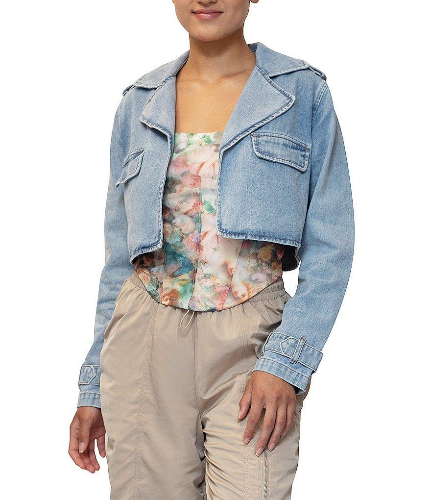 Stevie by Steve Madden Cropped Denim Long Sleeve Cropped Coat product image