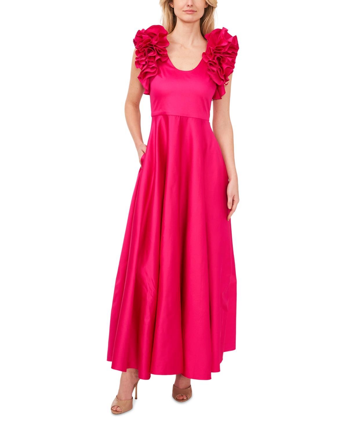 Women's Ruffled Cap Sleeve Maxi Dress Product Image