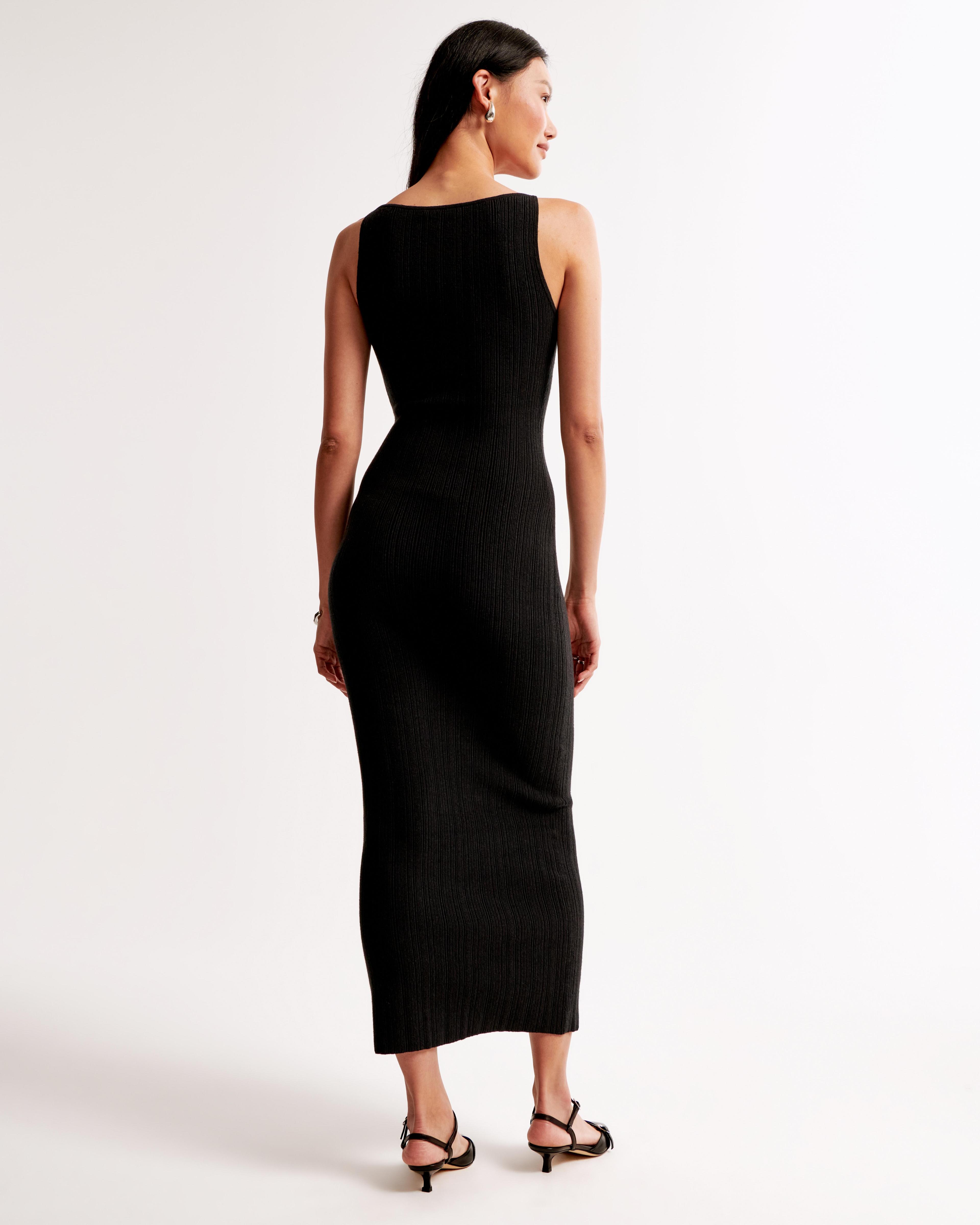 High-Neck Midi Sweater Dress Product Image