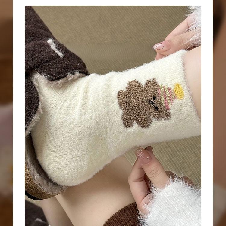 Fluffy Cartoon Animal Socks Set Product Image