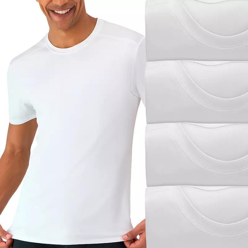 Mens Hanes Moves Ultimate 4-Pack Mesh Back Crewneck T-Shirts Product Image