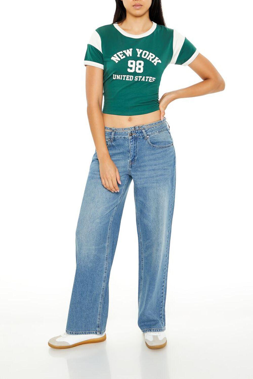 Belted Low-Rise Baggy Jeans | Forever 21 product image