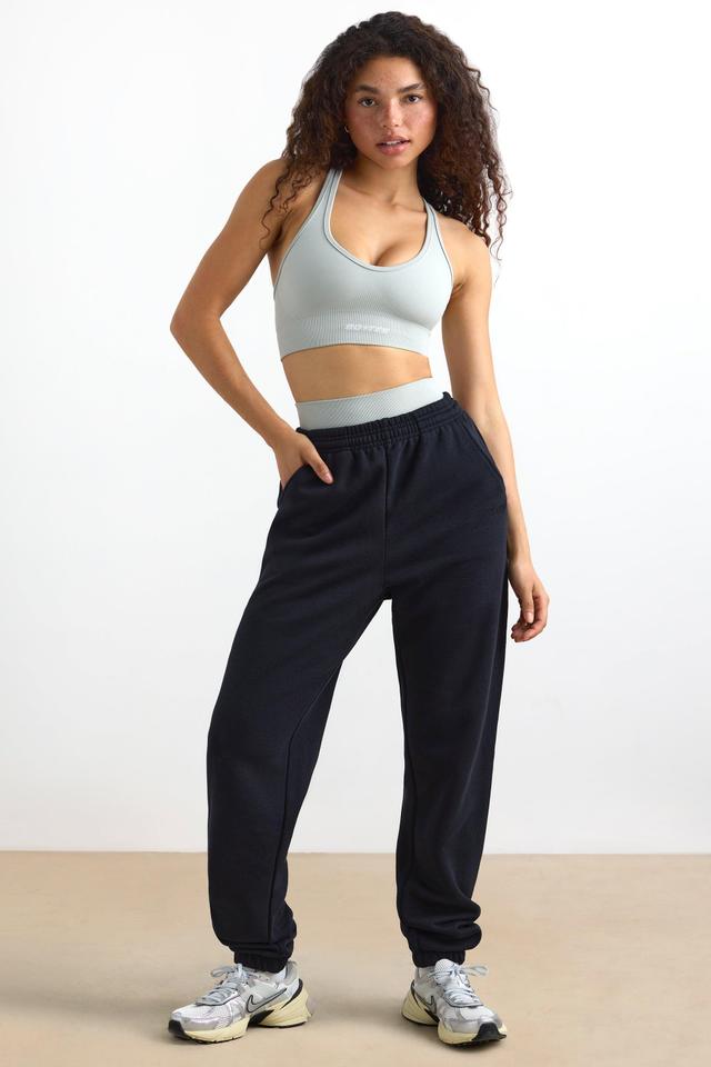 Petite Mid-Rise Joggers in Black Female Product Image