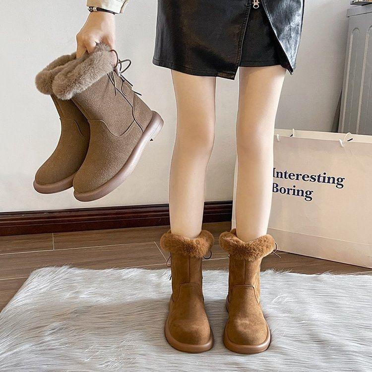 Fleece Lined Short Boots Product Image