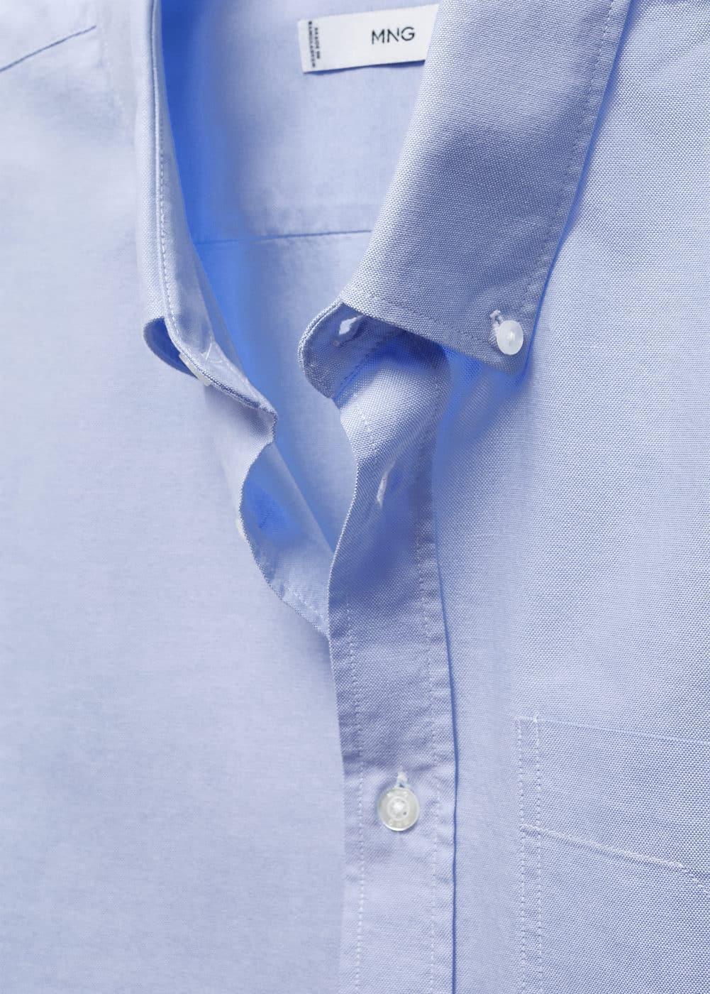 MANGO MAN - Regular fit Oxford cotton shirt sky blueMen Product Image