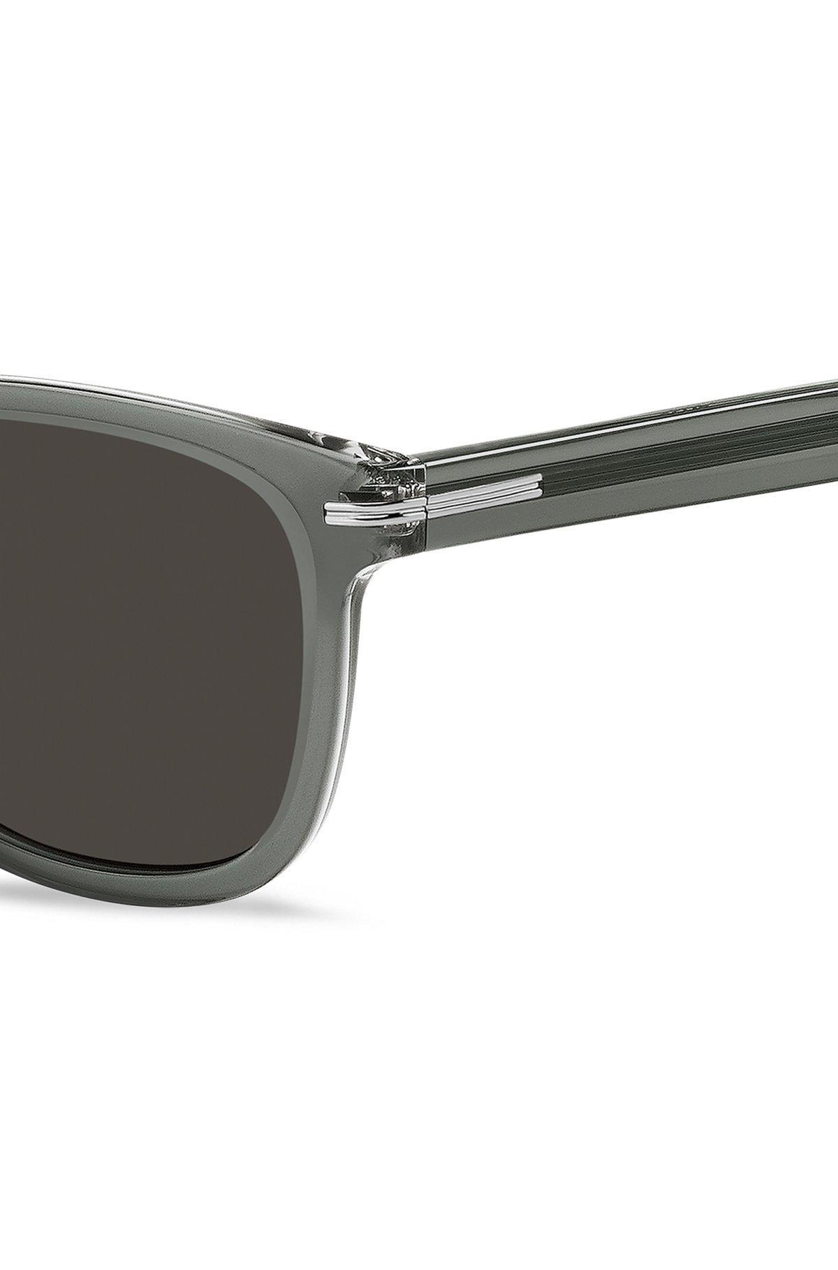 Gray-acetate sunglasses with transparent effect Product Image