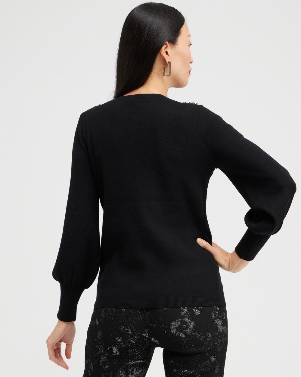 Gem Embellished Pullover Sweater Product Image