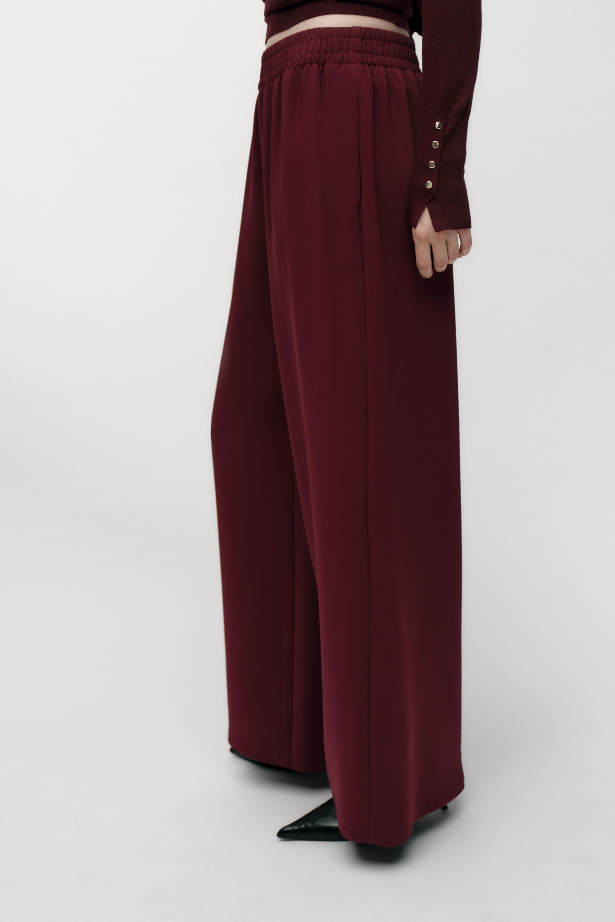 CREPE WIDE LEG PANTS Product Image