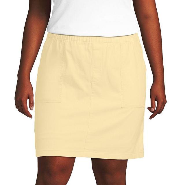 Plus Size Lands End Pull On Chino Skort, Womens Drk Yellow Product Image