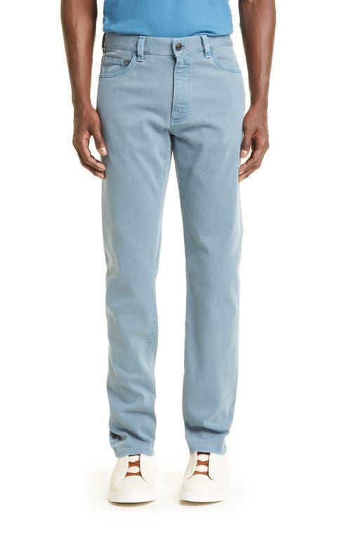 ZEGNA Slim Fit Garment Dyed Stretch Skinny Jeans Product Image