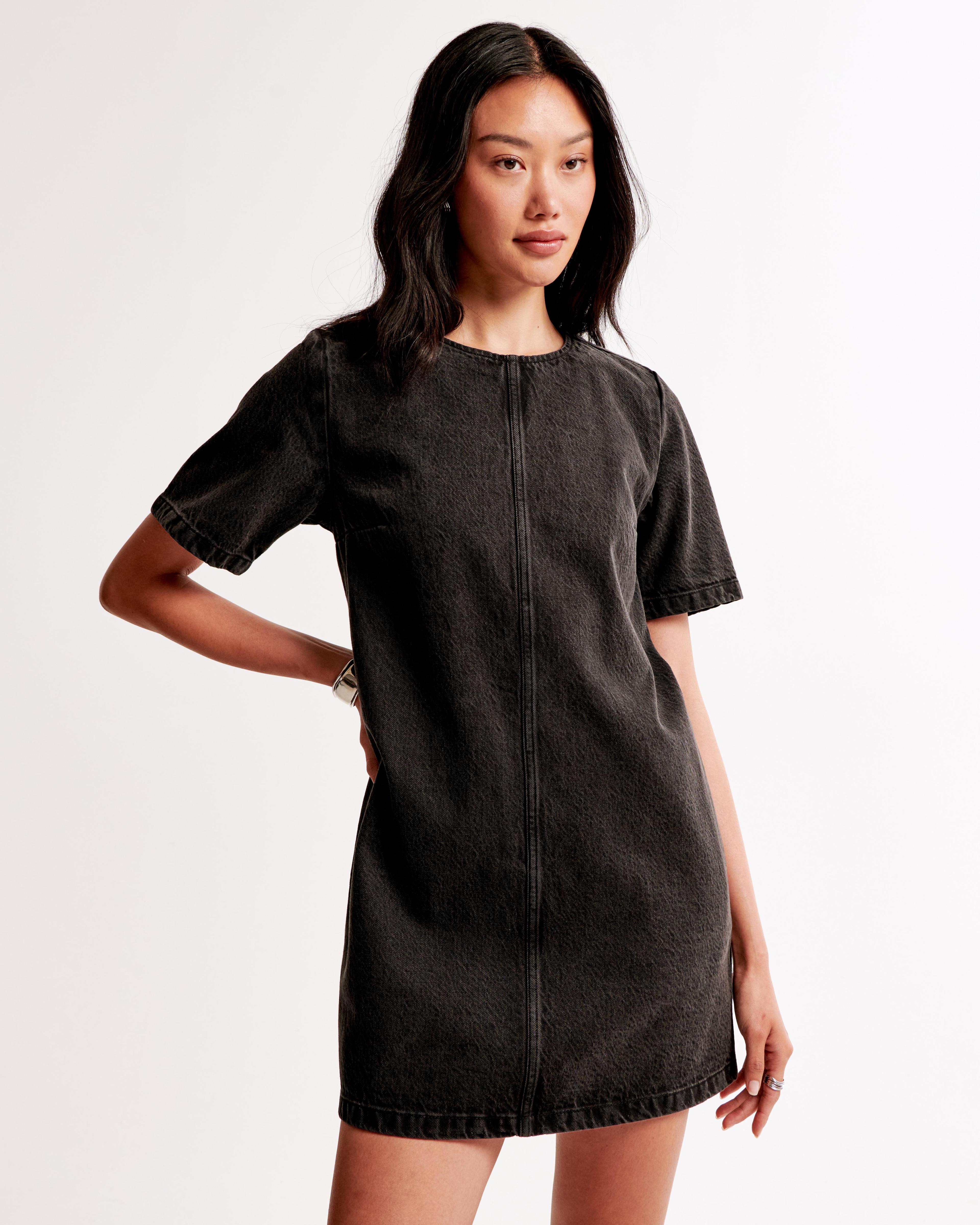 Denim Tee Shift Dress Product Image