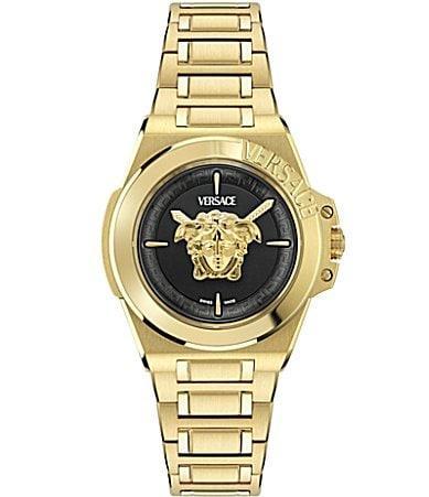 Versace Womens Hera Analog Gold Tone Stainless Steel Bracelet Watch Product Image